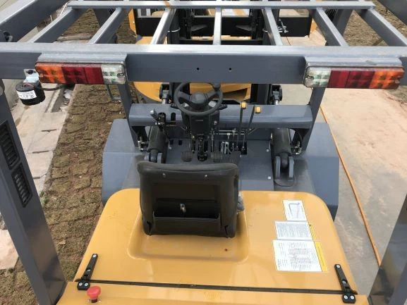 7 Ton Forklift Engine Chaochai Work For Marble Stone Factory Lift Height 5 Meter Mast 3 Stage